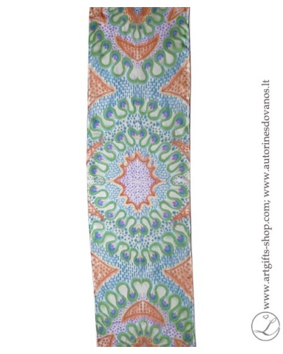 hand-painted-silk-scarf-lithuania-wearableart-handmade-orange-brownblue-green-1